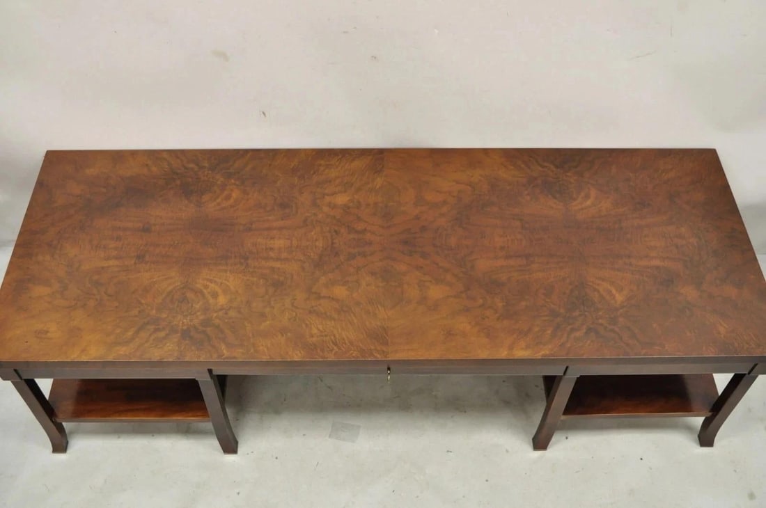 Late 20th Century Bill Sofield for Baker 66" Long Modern One Drawer Mahogany Coffee Table - 3