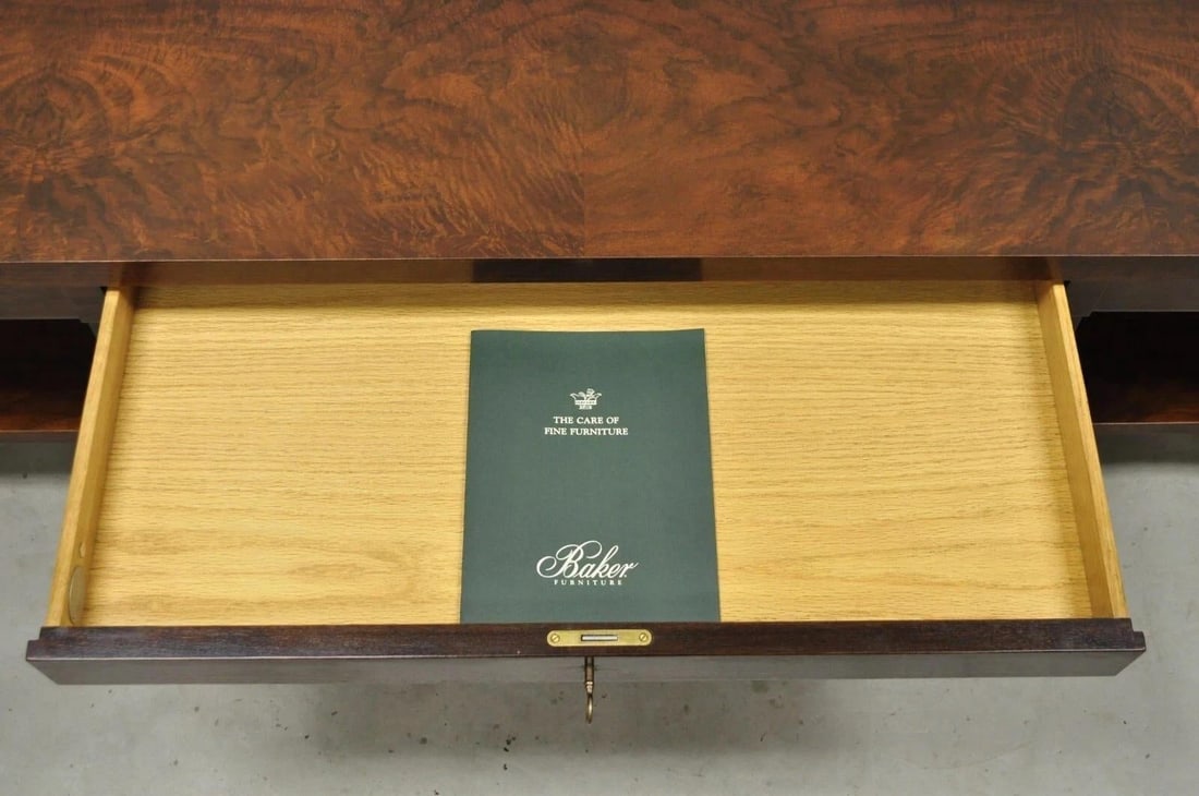 Late 20th Century Bill Sofield for Baker 66" Long Modern One Drawer Mahogany Coffee Table - 6
