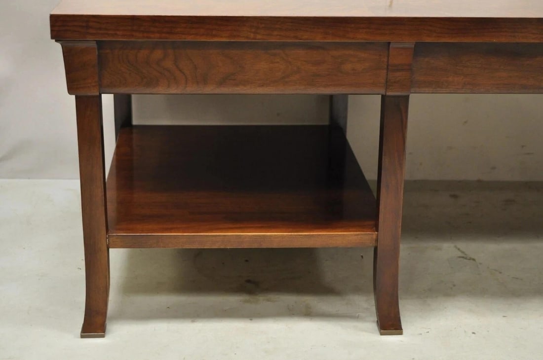 Late 20th Century Bill Sofield for Baker 66" Long Modern One Drawer Mahogany Coffee Table - 7
