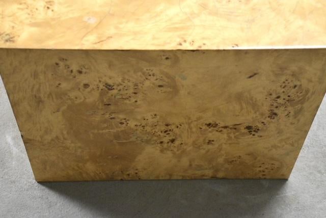 1960s Burl Cube End Table by Milo Baughman - 6