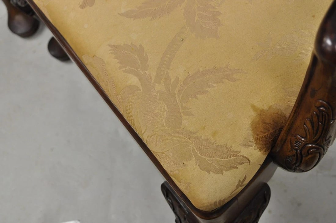 Late 20th Century Henredon Aston Court Chinoiserie Georgian Mahogany Dining Arm Chairs - A Pair - 10