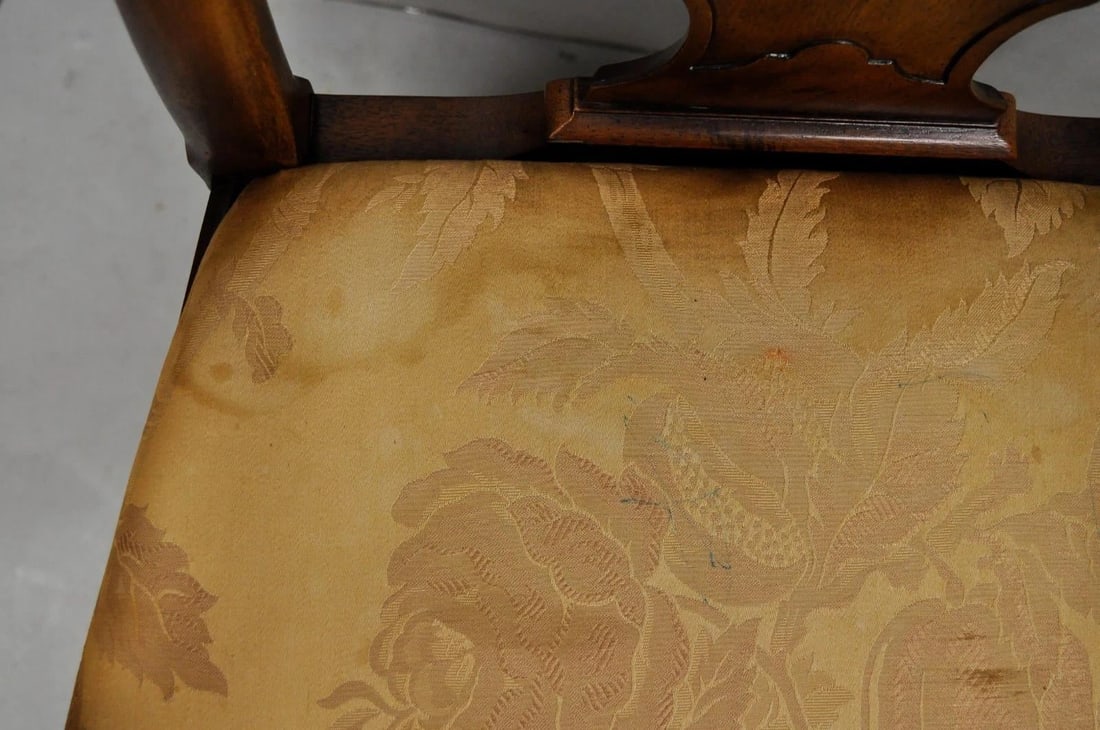 Late 20th Century Henredon Aston Court Chinoiserie Georgian Mahogany Dining Arm Chairs - A Pair - 12