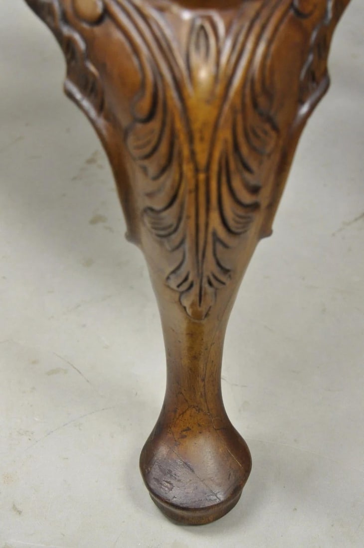 Late 20th Century Henredon Aston Court Chinoiserie Georgian Mahogany Dining Arm Chairs - A Pair - 14