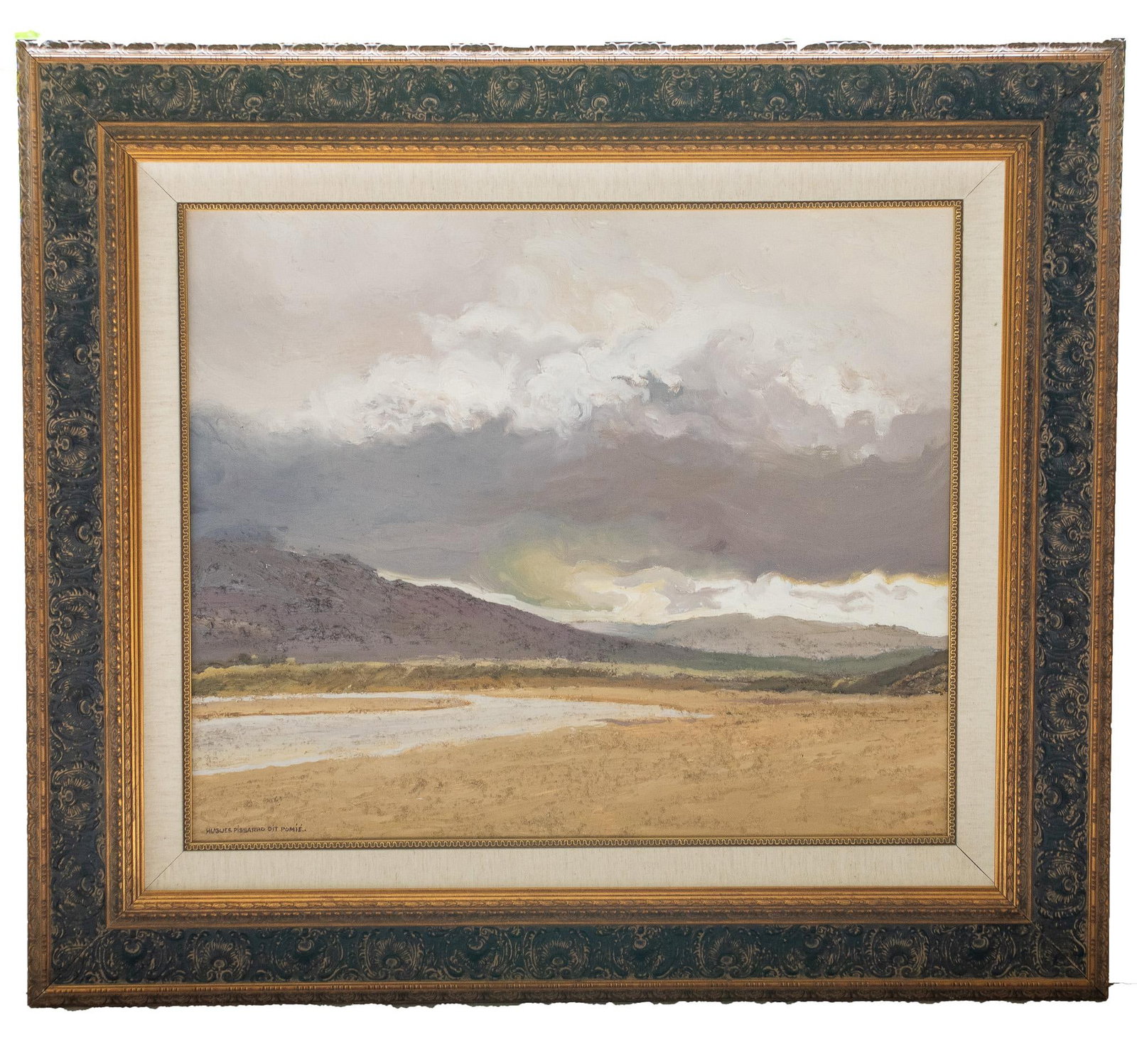 Mid 20th Century Hugues Claude Pissarro - Nuage Et Sable, Oil on Canvas - 2