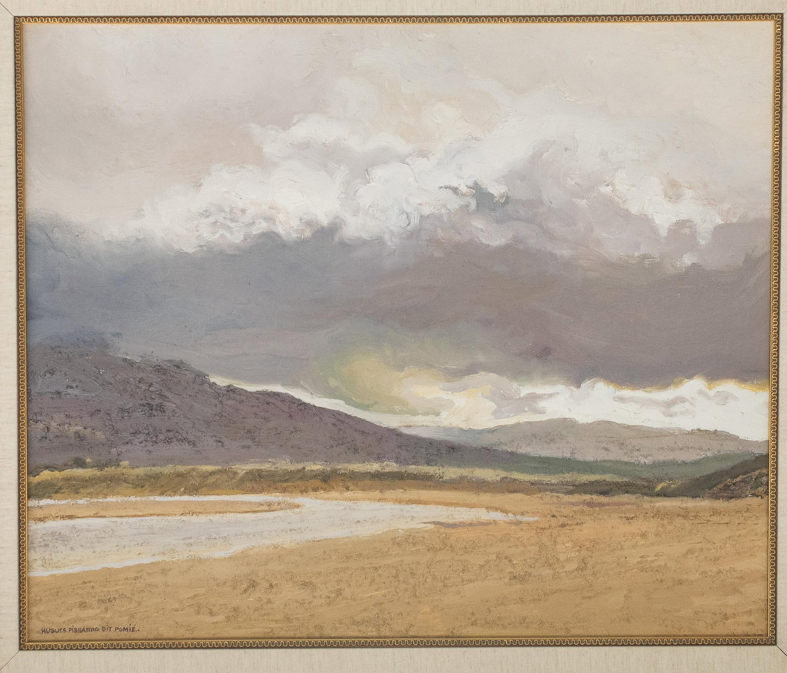 Mid 20th Century Hugues Claude Pissarro - Nuage Et Sable, Oil on Canvas - 3