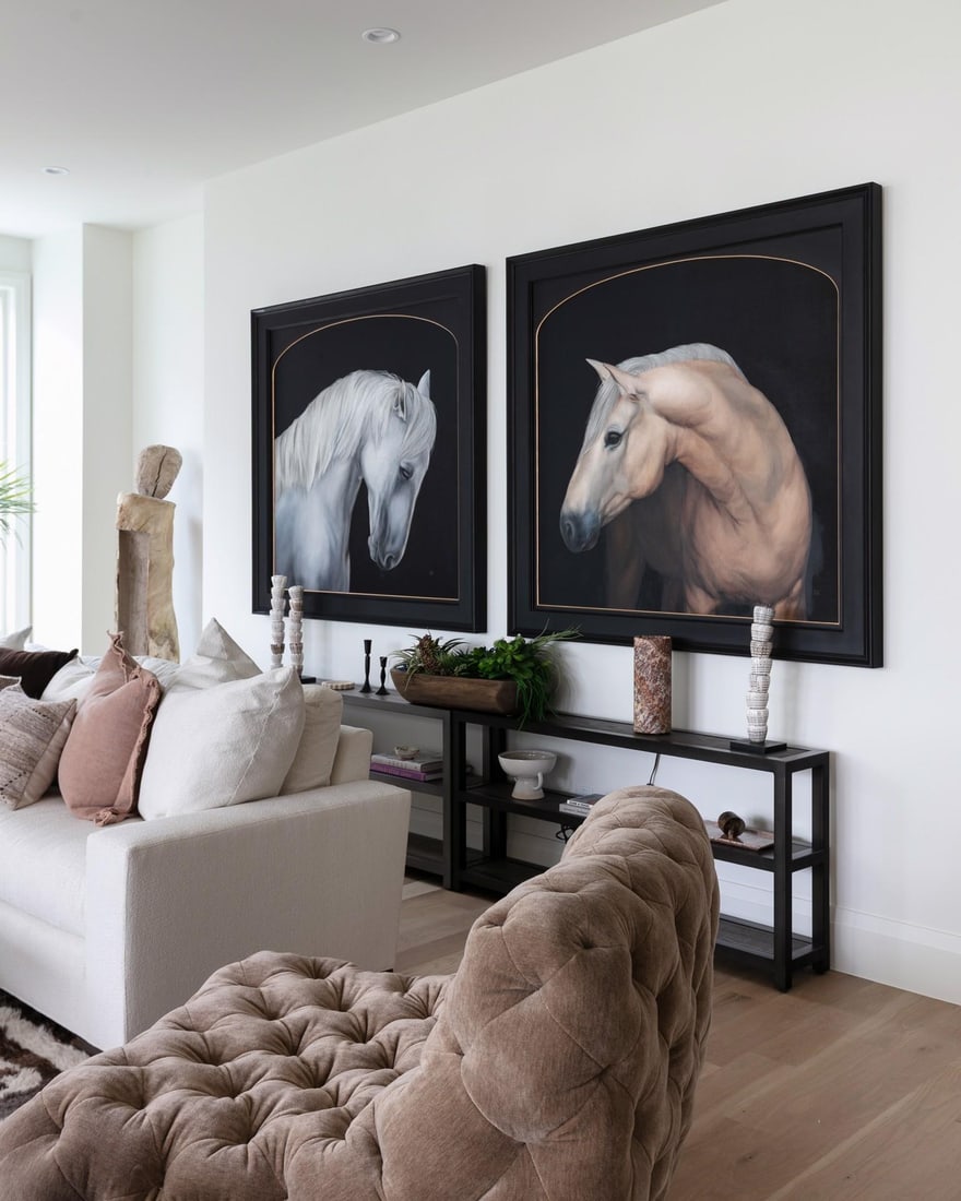 Passive Sacrifice by Che Leviathan | Oil on Panel Portrait of a White Horse - 5