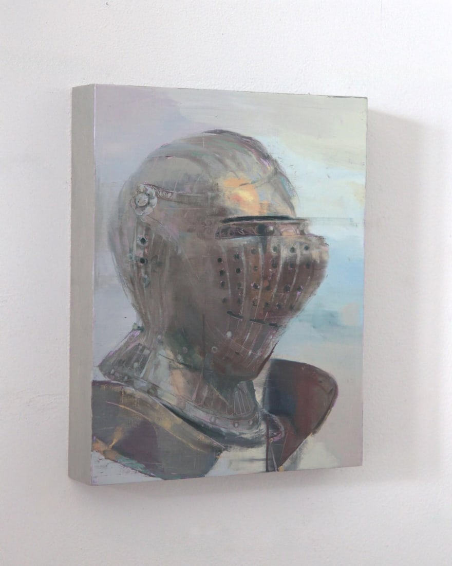 Pearly Shell by Elena Burykina | Oil on panel Portrait of a knight in armor. - 3
