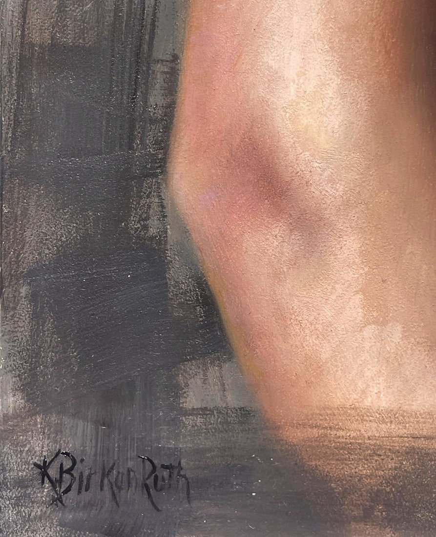 Adam by Kelly Birkenruth | Oil on Panel Portrait of a male figure's torso. - 5