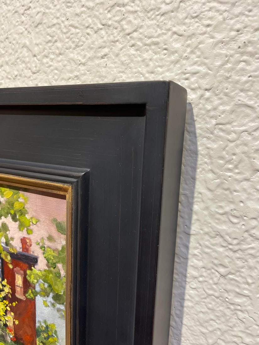 Byers Evans House by Kathleen Lanzoni | Oil on panel painting of a historic red brick house - 3