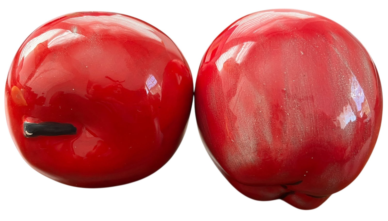 Set of 11 Vintage Italian Life-Size Ceramic Fruits - Hand-Painted Trompe L'Oeil Collection, Apples, - 5