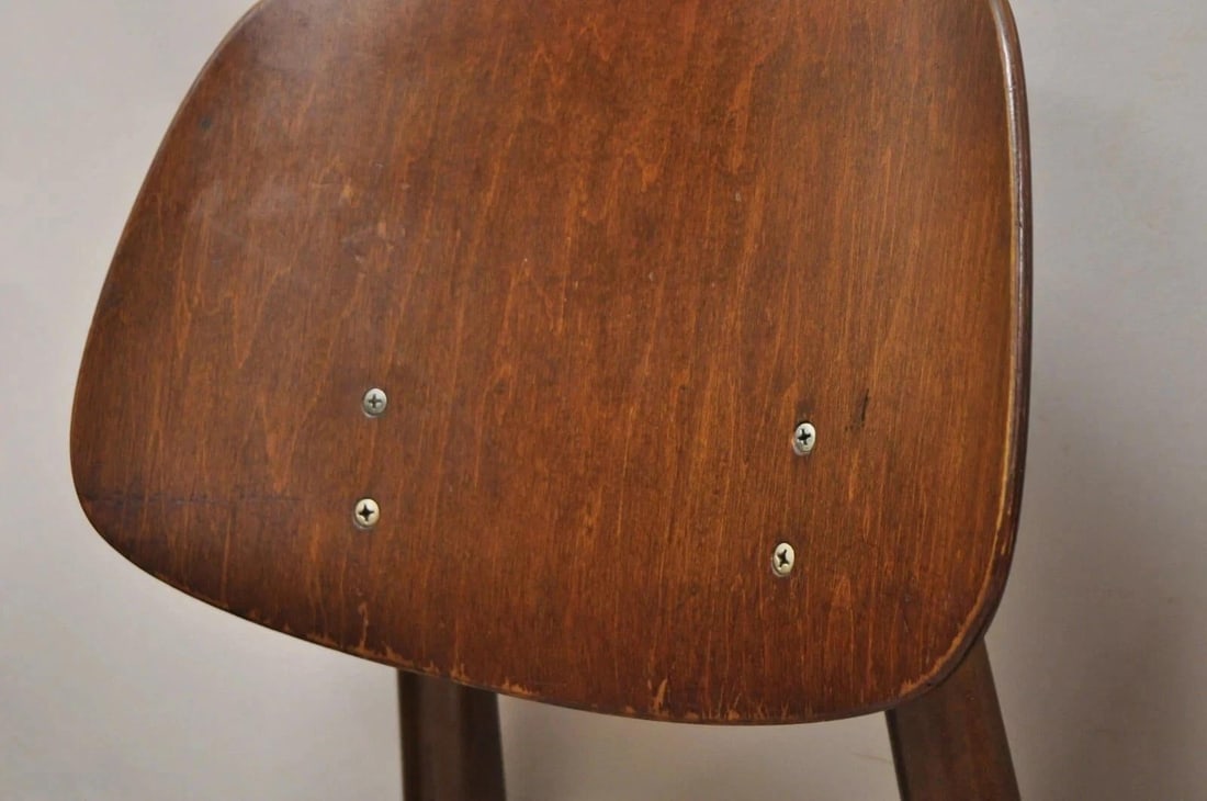 Vintage Thonet Mid Century Modern Bentwood Walnut Dining Chairs - Set of 4 - 12