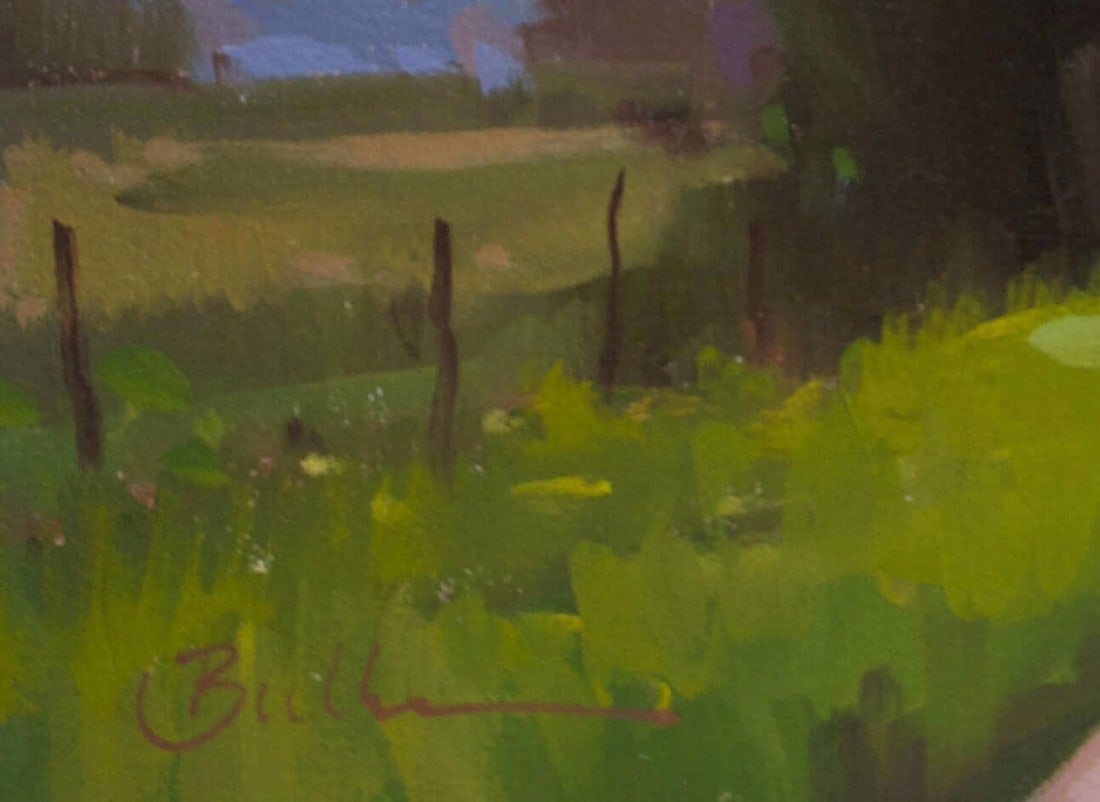 Idaho Road by Samantha Buller | Oil on Arches paper mounted on cradled panel winding rural road scen - 2