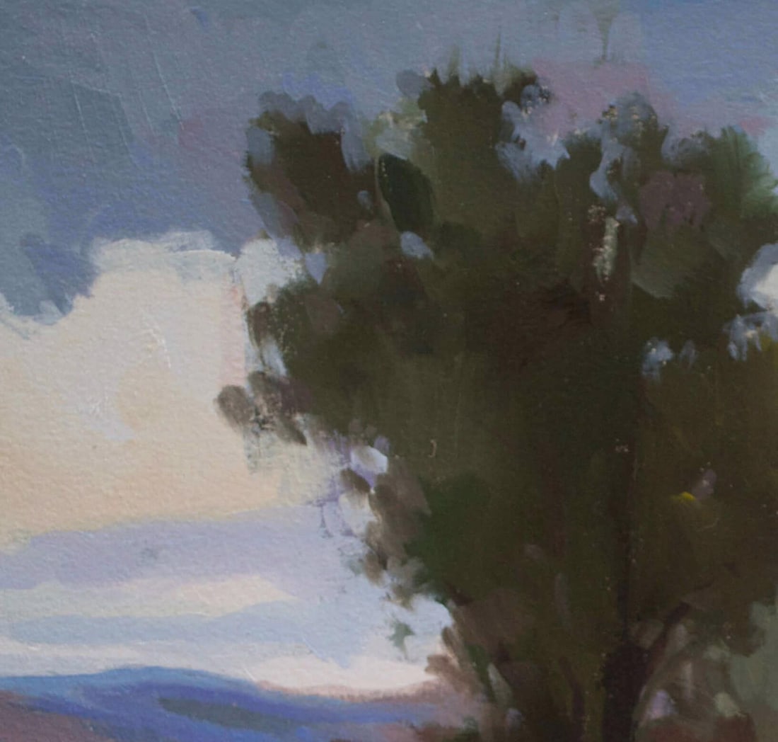 Idaho Road by Samantha Buller | Oil on Arches paper mounted on cradled panel winding rural road scen - 4