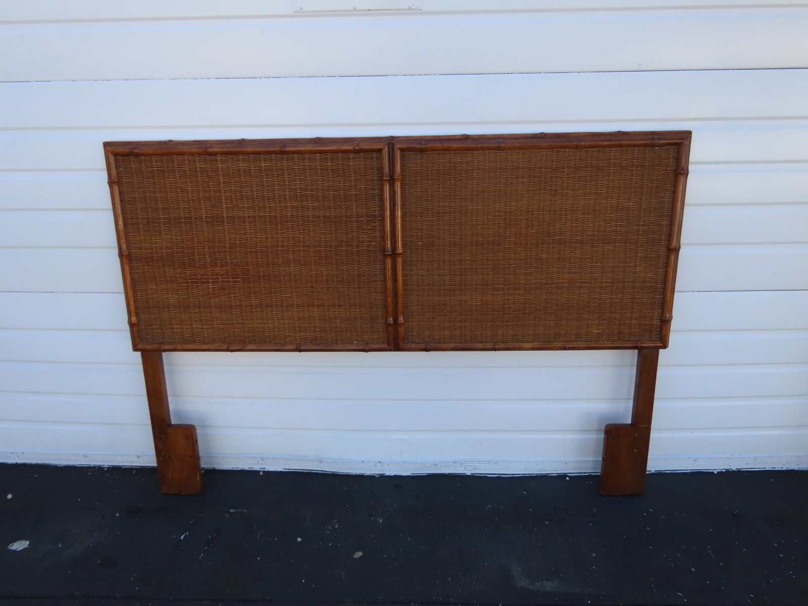 American of Martinsville Hollywood Regency Bamboo Full Queen Size Headboard 6452 - 11