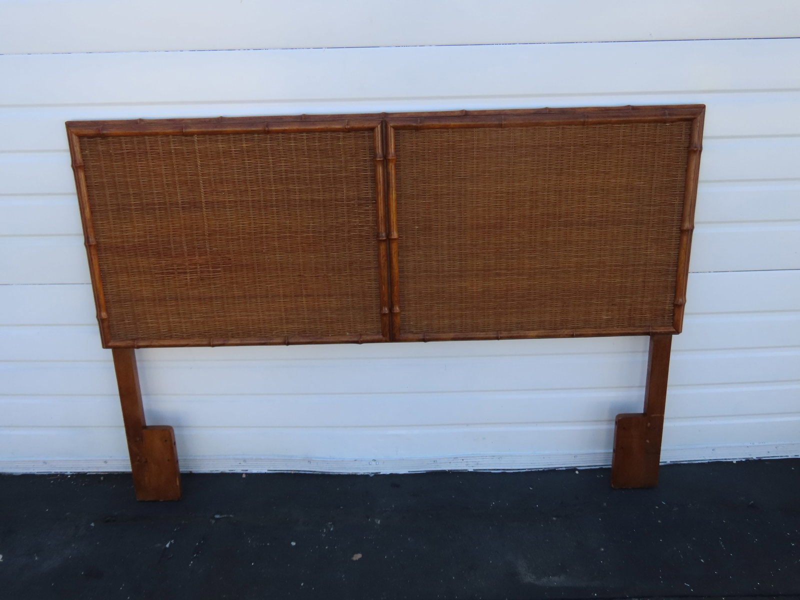 American of Martinsville Hollywood Regency Bamboo Full Queen Size Headboard 6452 - 12