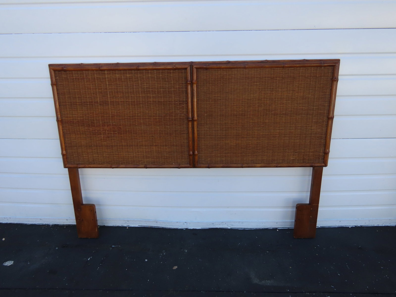 American of Martinsville Hollywood Regency Bamboo Full Queen Size Headboard 6452 - 2