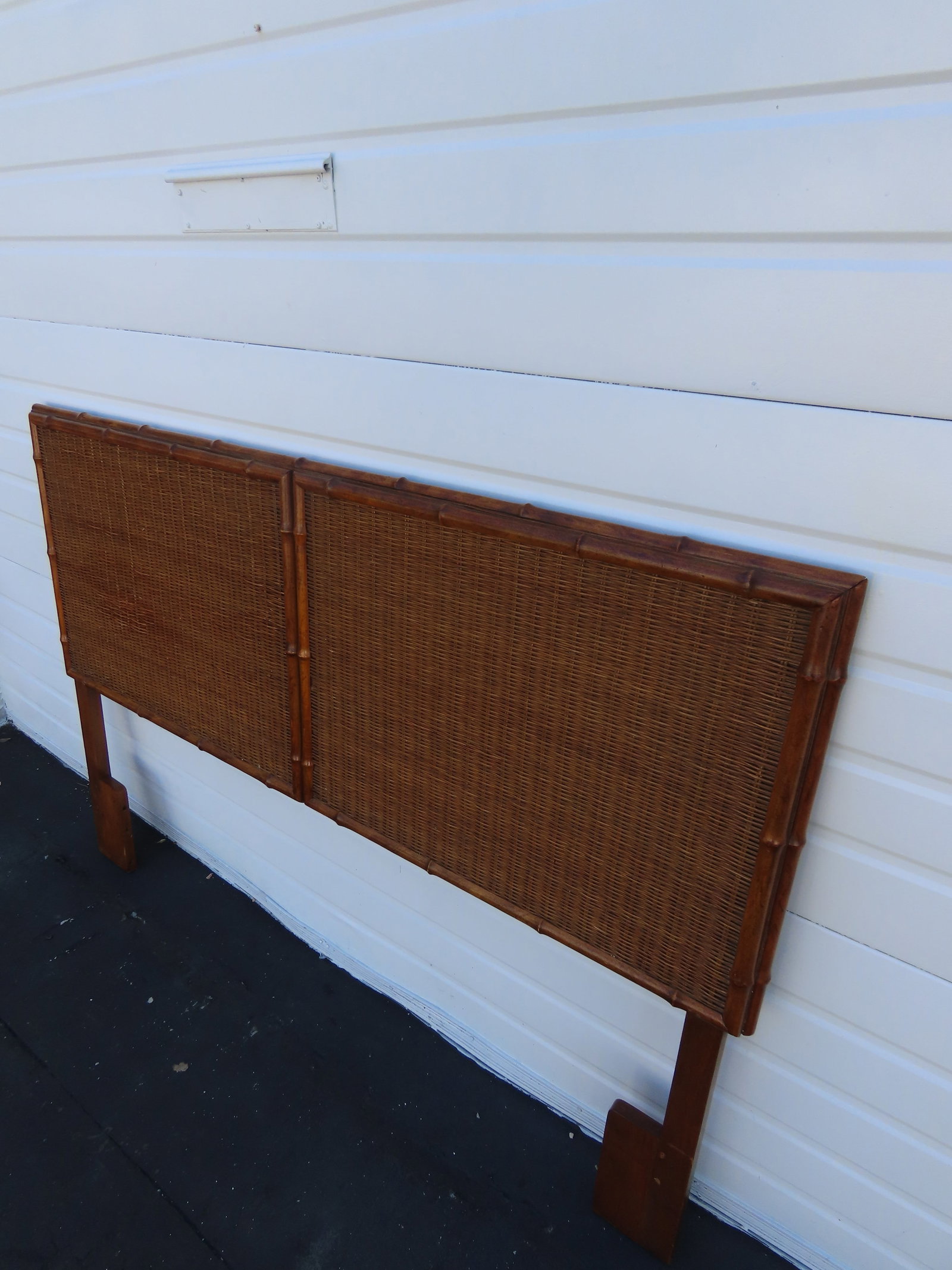 American of Martinsville Hollywood Regency Bamboo Full Queen Size Headboard 6452 - 3