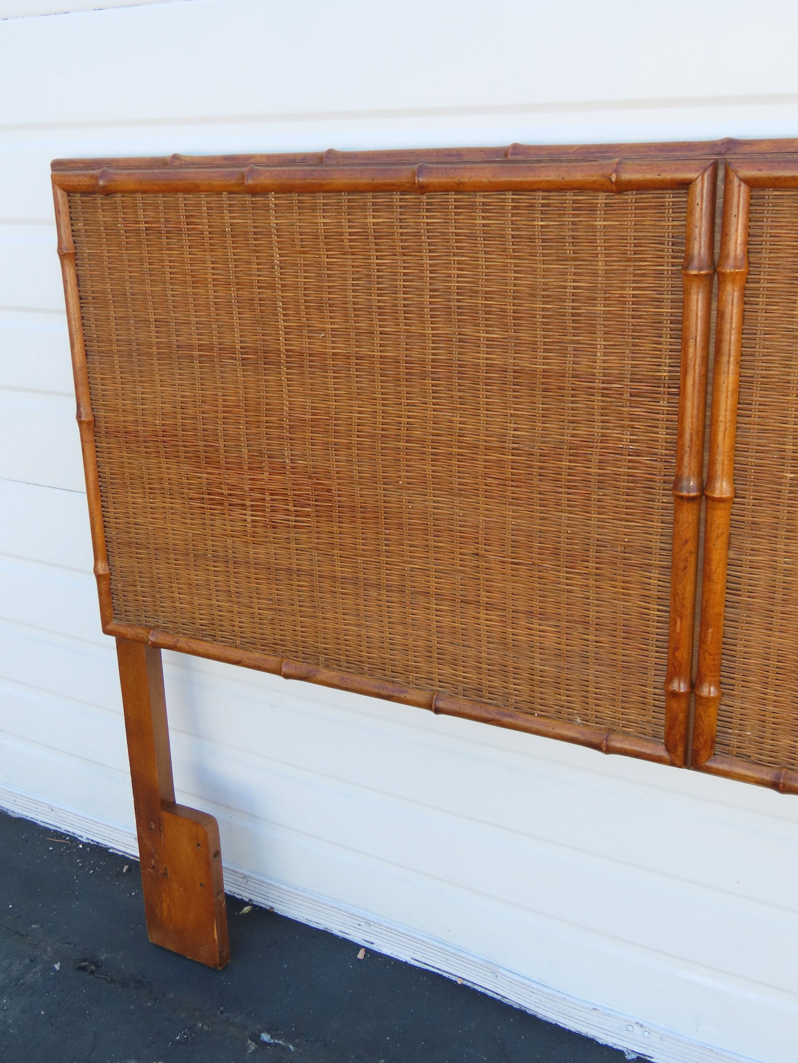 American of Martinsville Hollywood Regency Bamboo Full Queen Size Headboard 6452 - 5
