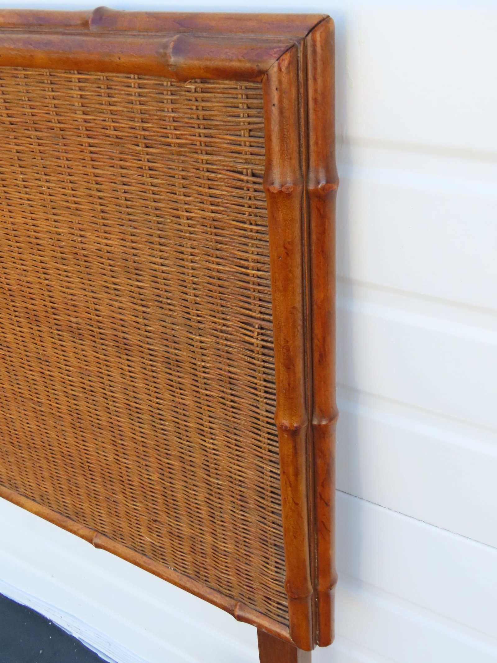 American of Martinsville Hollywood Regency Bamboo Full Queen Size Headboard 6452 - 6