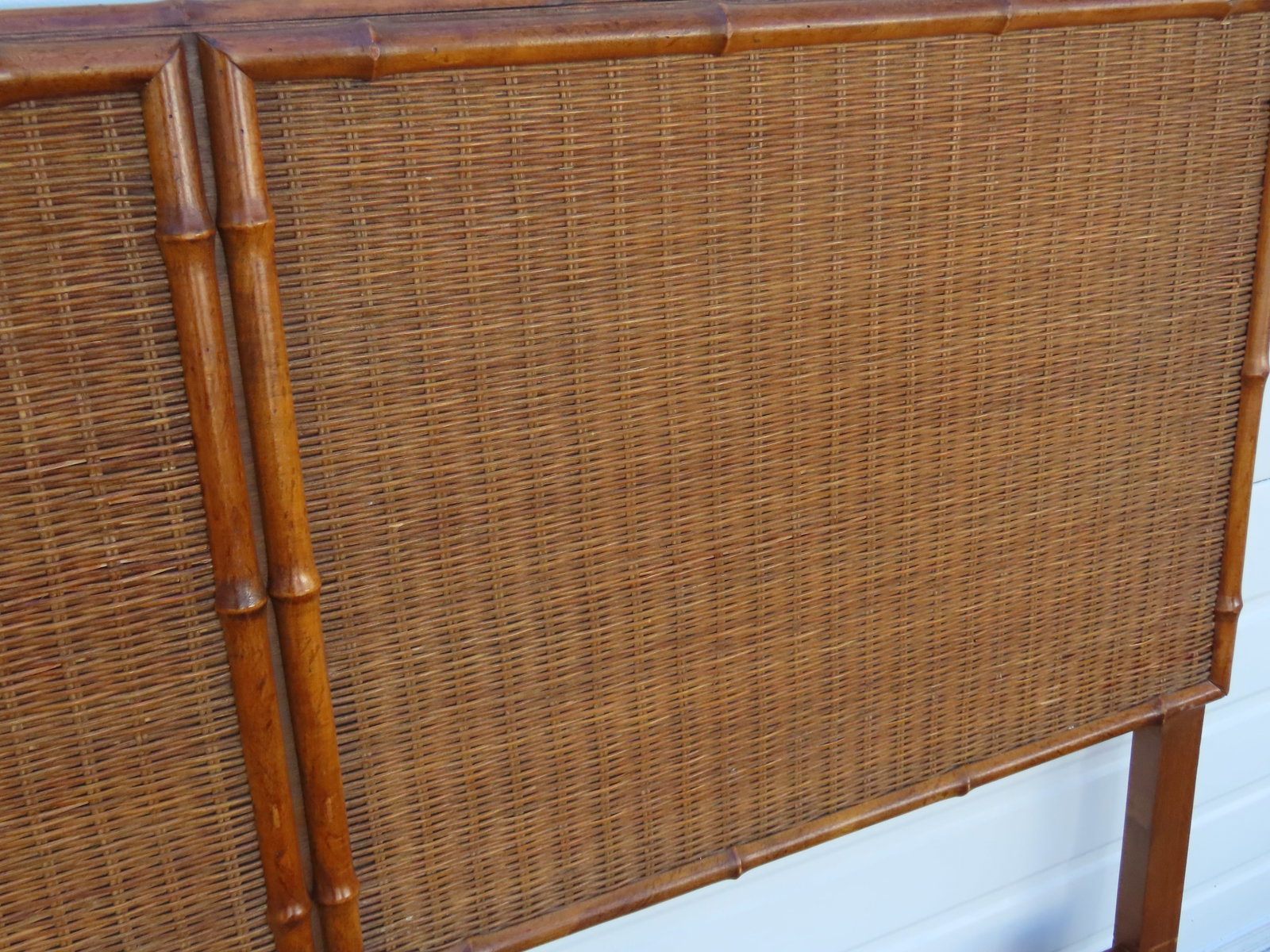 American of Martinsville Hollywood Regency Bamboo Full Queen Size Headboard 6452 - 7