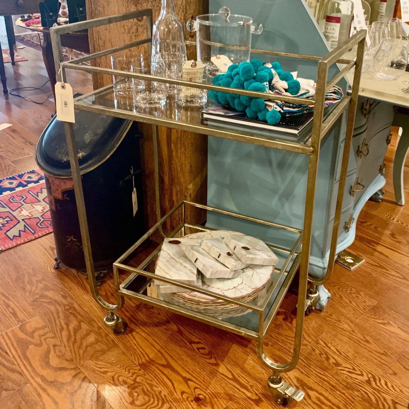19th Century Summit Gold Bar Cart - 4