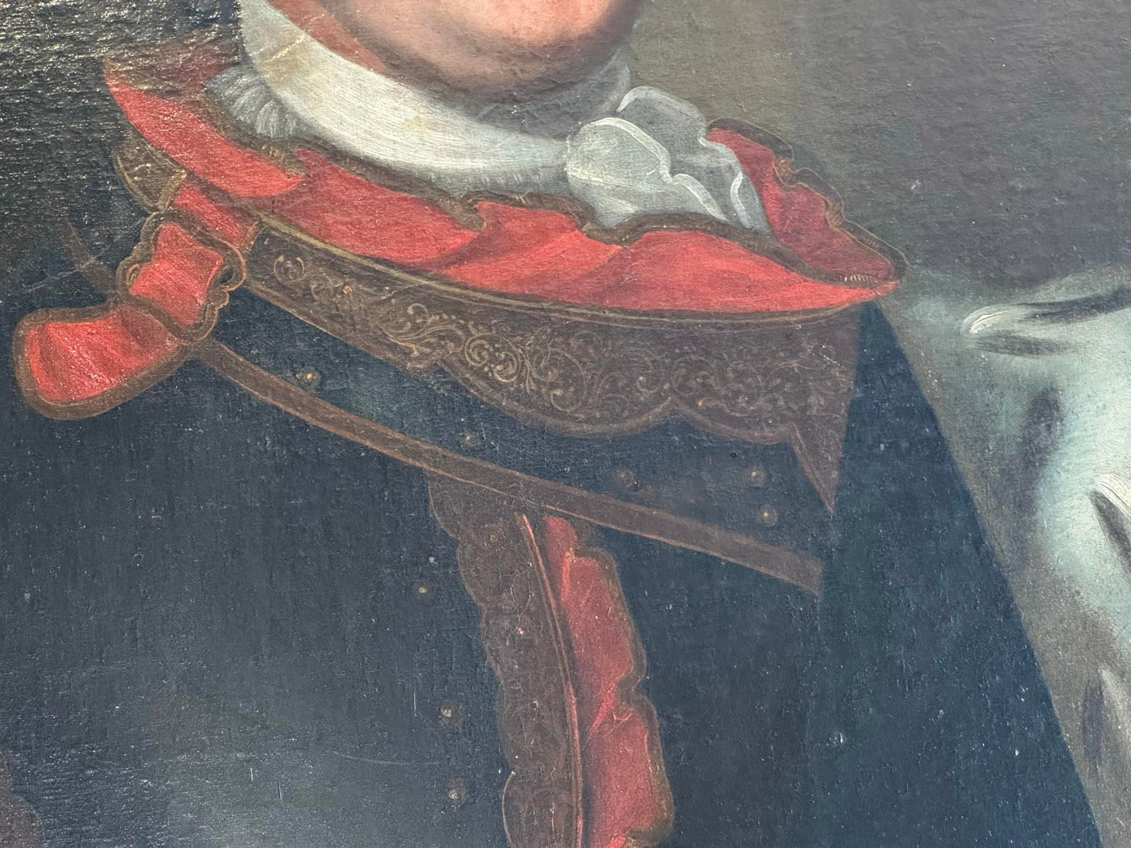 Antique Portrait Painting of King George I - 5