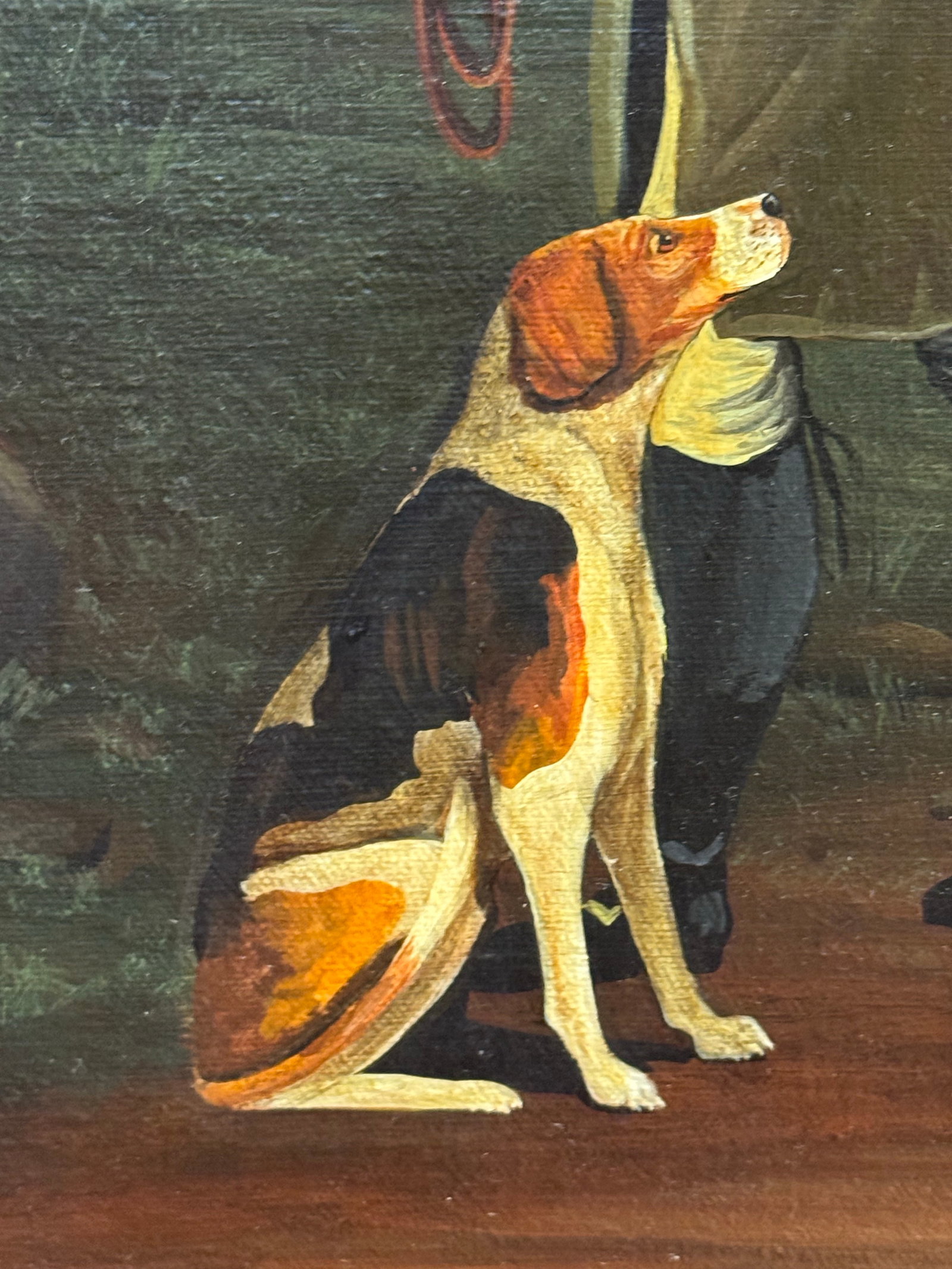 Vintage Horse & Rider With Dog Painting on Canvas- American Artist John Matassa - 4