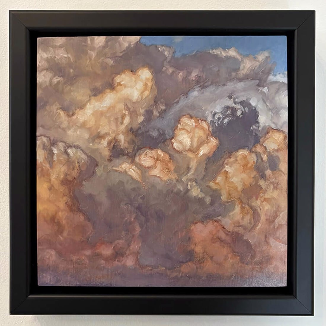 Cloud Composition 1 by Jesse Mangerson | Oil On Panel Painting of clouds in various colors - 2