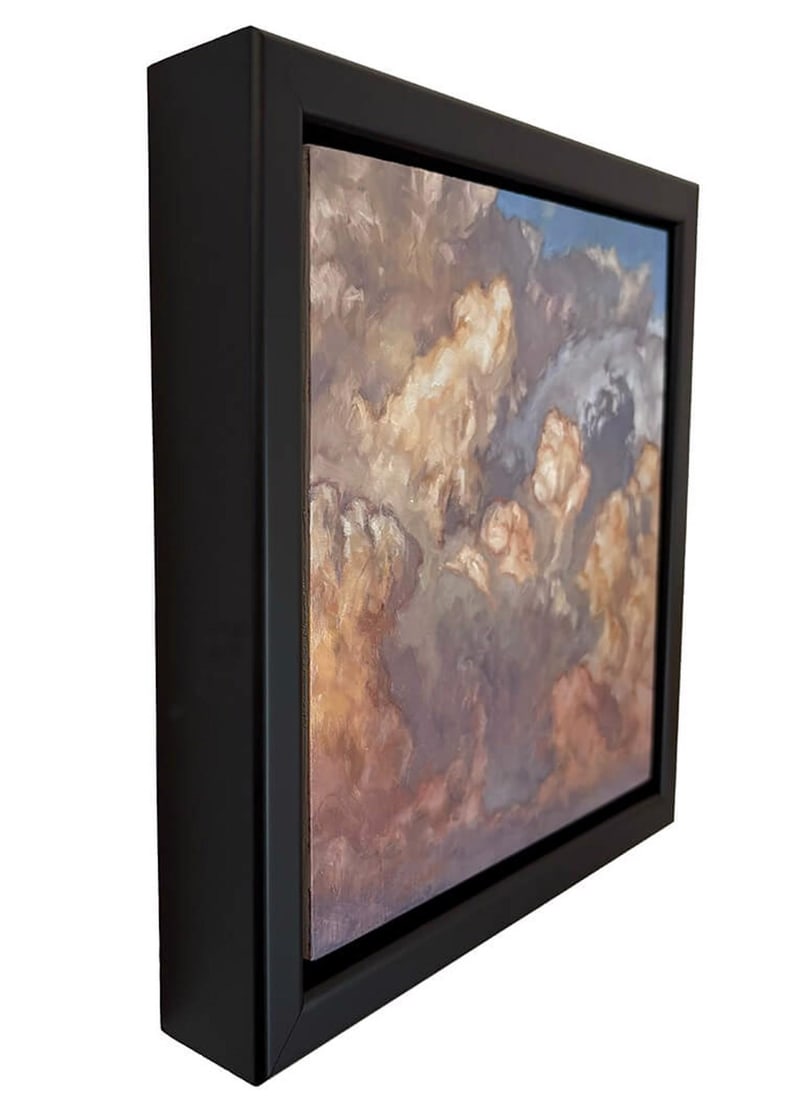 Cloud Composition 1 by Jesse Mangerson | Oil On Panel Painting of clouds in various colors - 3