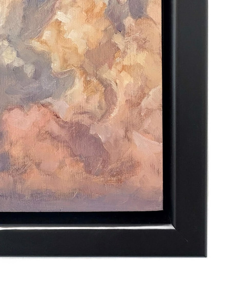 Cloud Composition 1 by Jesse Mangerson | Oil On Panel Painting of clouds in various colors - 4