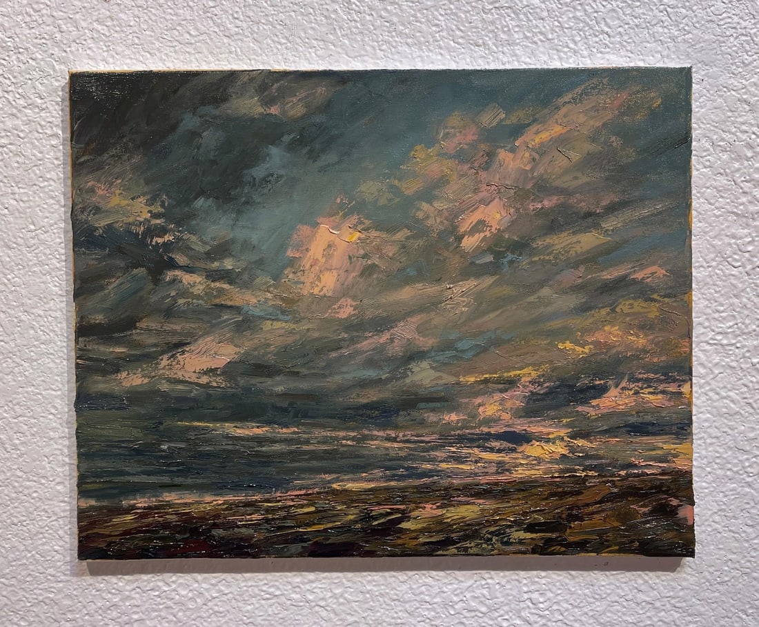 Eastern Plains of Colorado by Sparky LeBold | Oil on Canvas Landscape of clouds at sunset. - 2