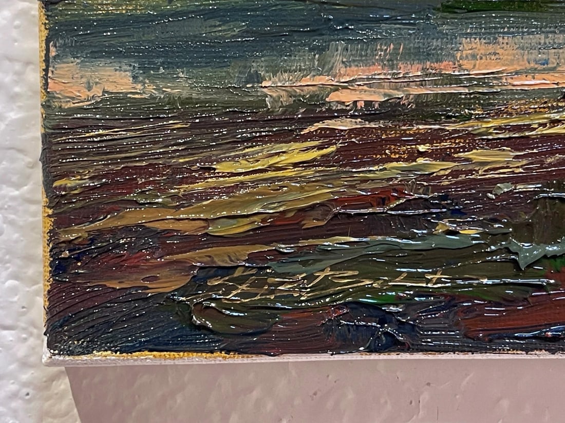 Eastern Plains of Colorado by Sparky LeBold | Oil on Canvas Landscape of clouds at sunset. - 4