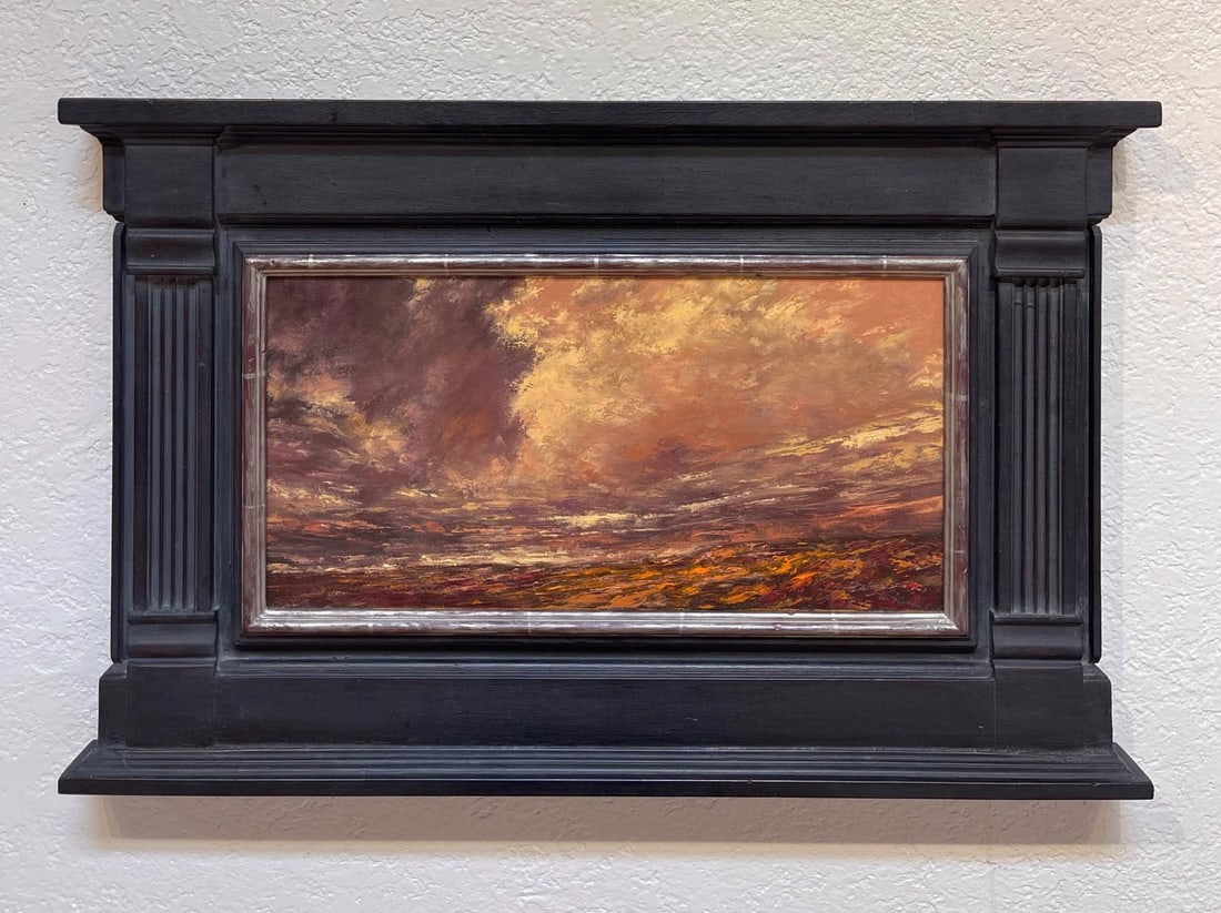 Colorado Skies by Sparky LeBold | Oil on Panel Landscape with dramatic clouds at sunset - 2
