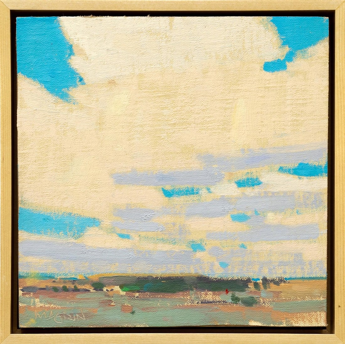 Southern Colorado Skies by Michael Magrin | Oil on linen mounted on panel Sky with clouds over lands - 3