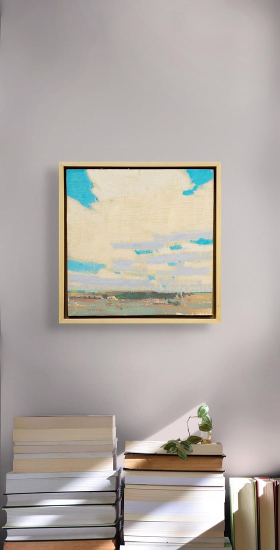Southern Colorado Skies by Michael Magrin | Oil on linen mounted on panel Sky with clouds over lands - 4