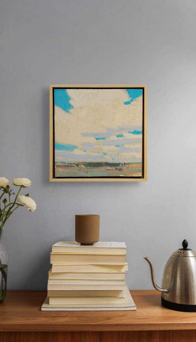 Southern Colorado Skies by Michael Magrin | Oil on linen mounted on panel Sky with clouds over lands - 5