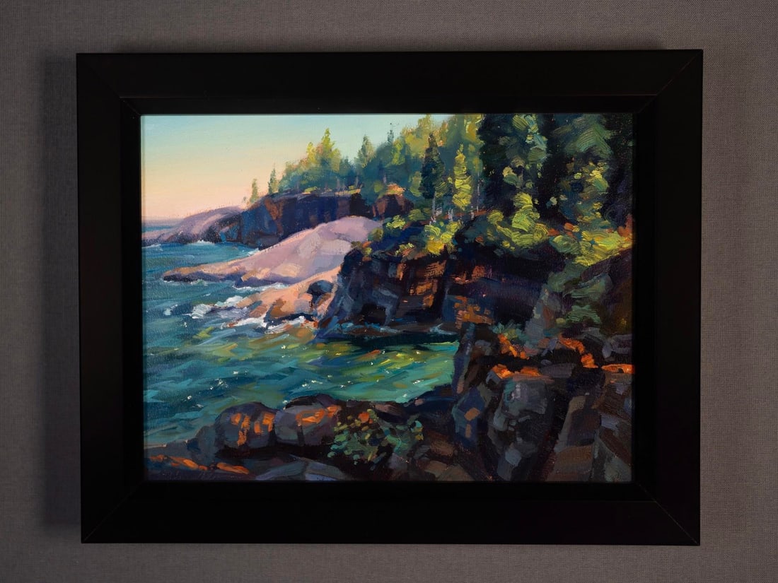 Presque Isle (Day 108), May 30, 2024 by Primary Hughes | Oil Painting of a coastal landscape - 3