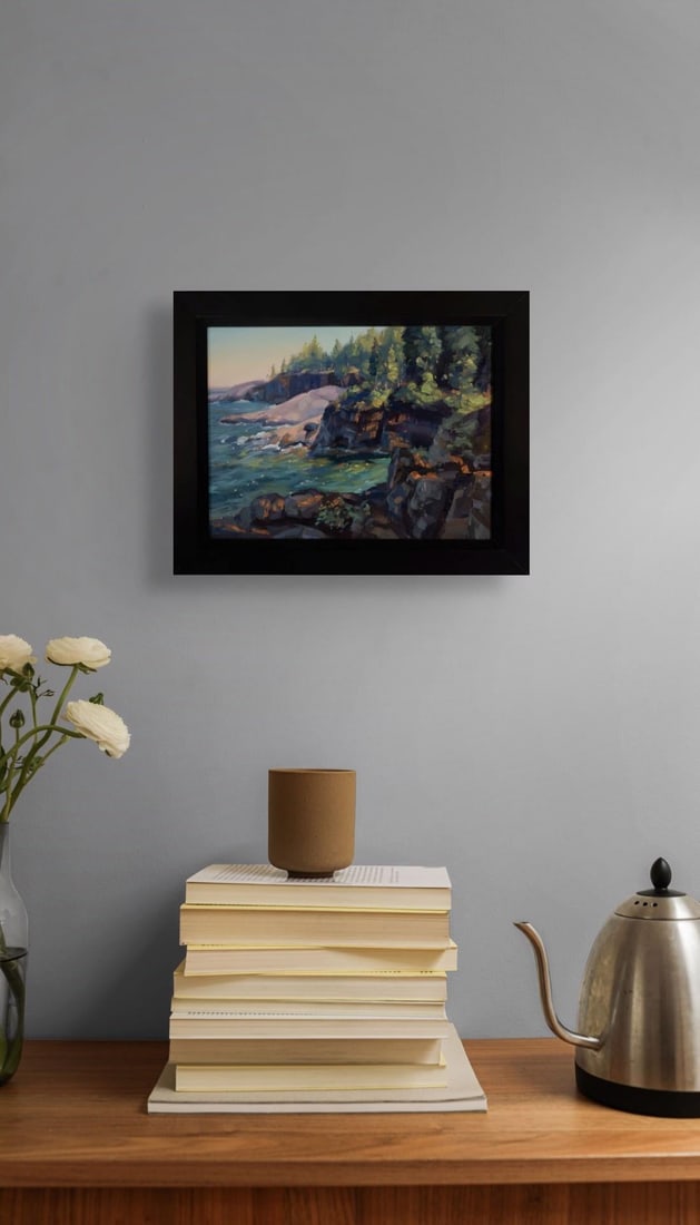 Presque Isle (Day 108), May 30, 2024 by Primary Hughes | Oil Painting of a coastal landscape - 4