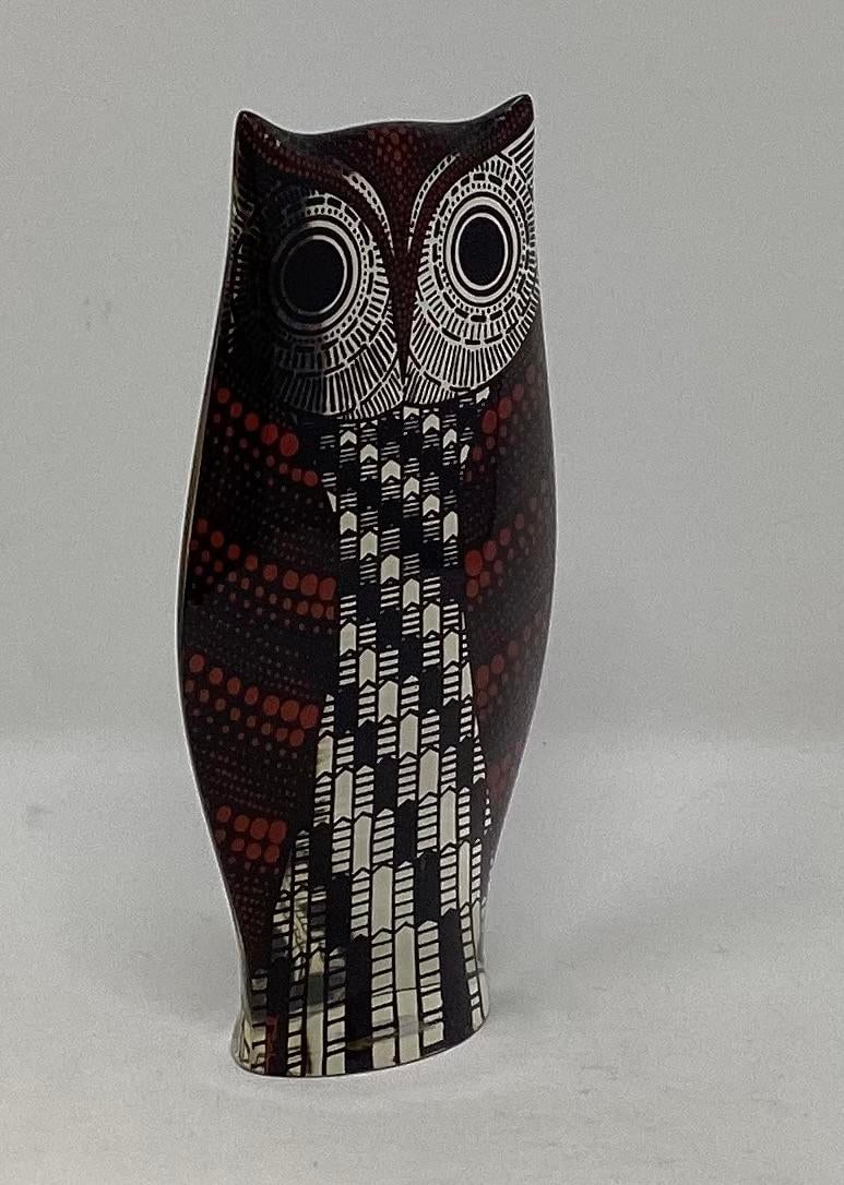 1960s Abraham Palatnik Red & Black Lucite Acrylic Owl Sculpture Op Art - 3