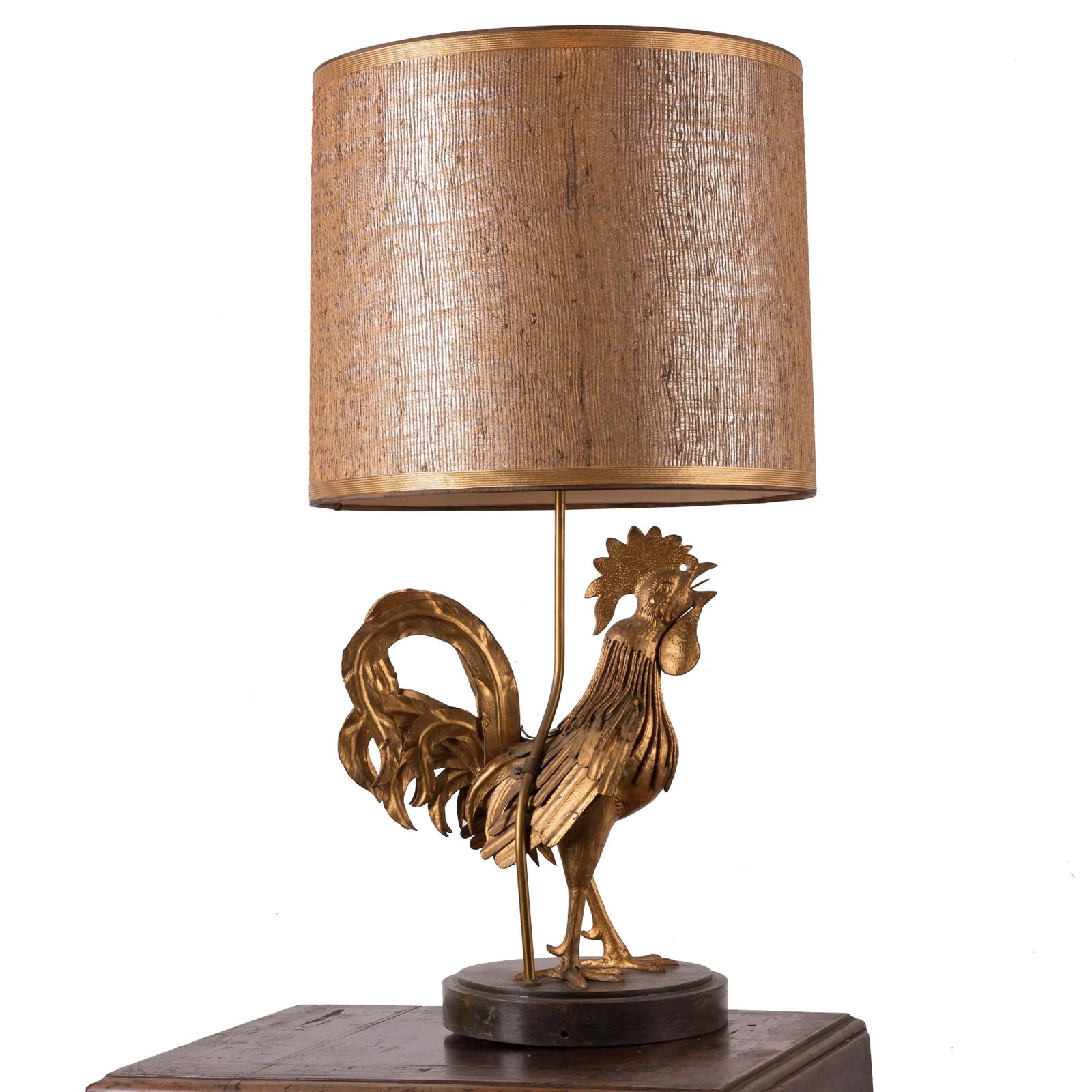 Italian Metal Art Rooster Lamp, C.1960s - 3