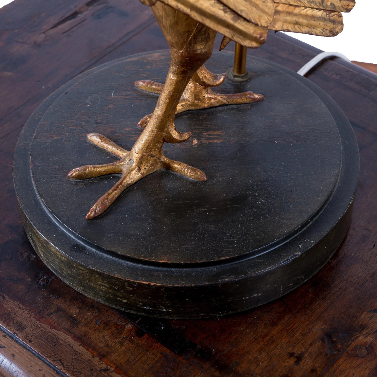 Italian Metal Art Rooster Lamp, C.1960s - 5