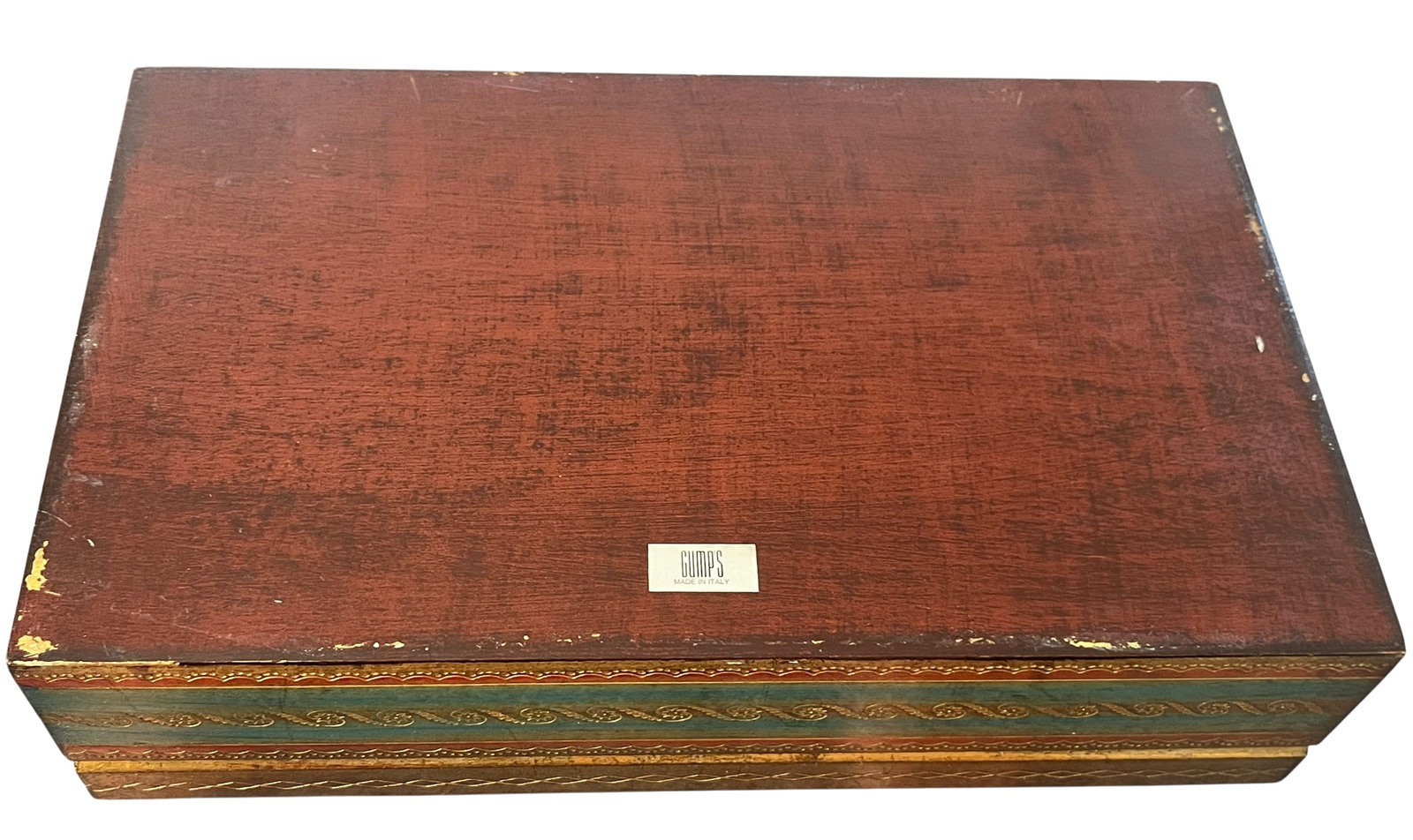 Large Vintage Italian Giltwood Decorative Box With Lock & Key for Gump's San Francisco - 10
