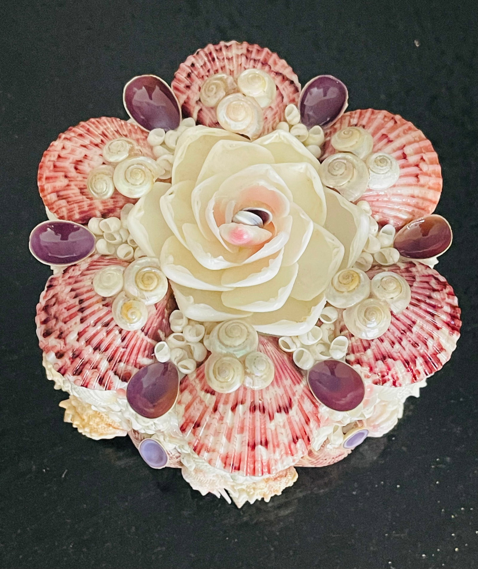 Gorgeous Unique Sea Shell Encrusted Box - 2