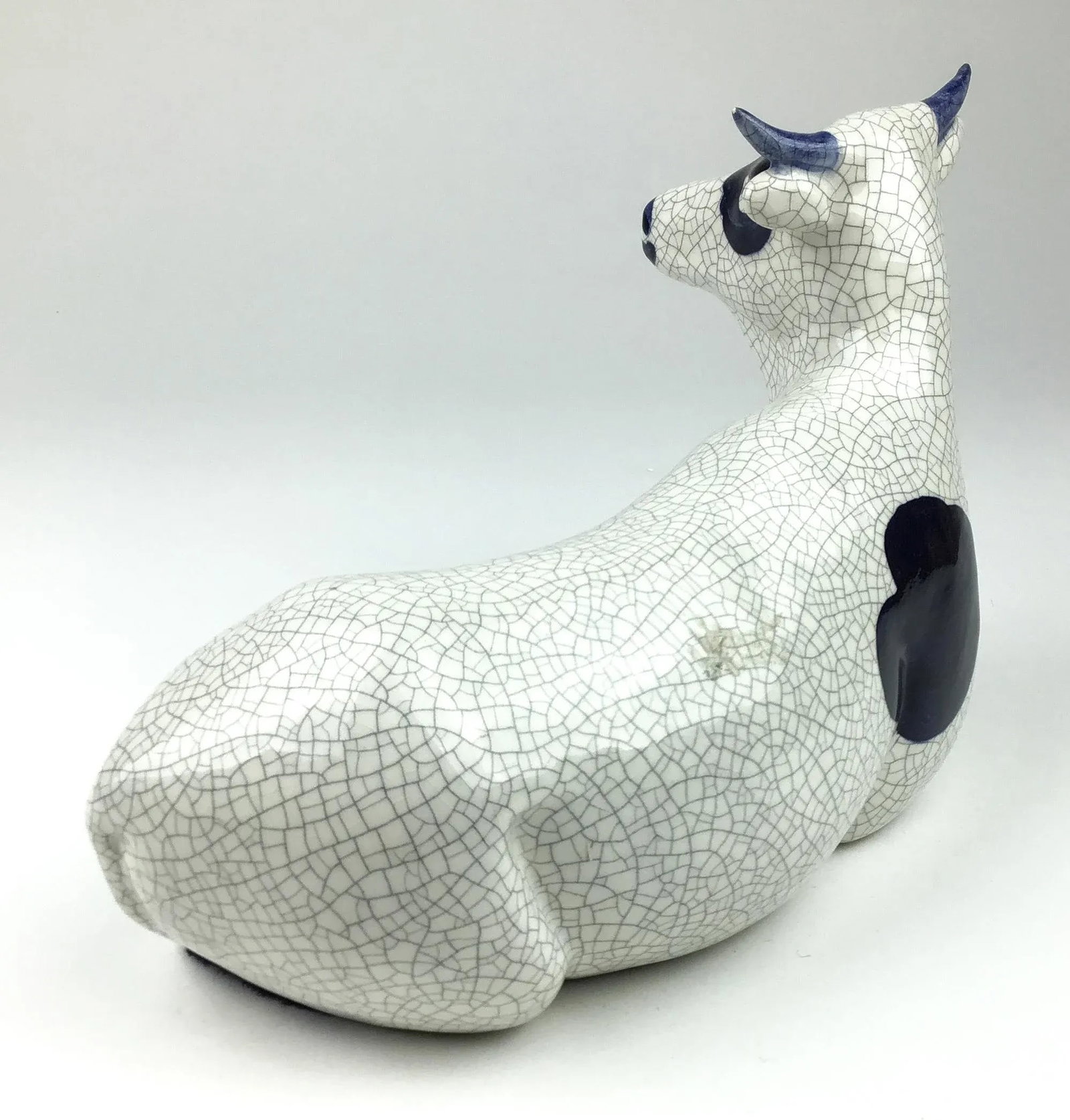 Vintage Hand Fired Artisan Pottery Cow From the Manger - 8