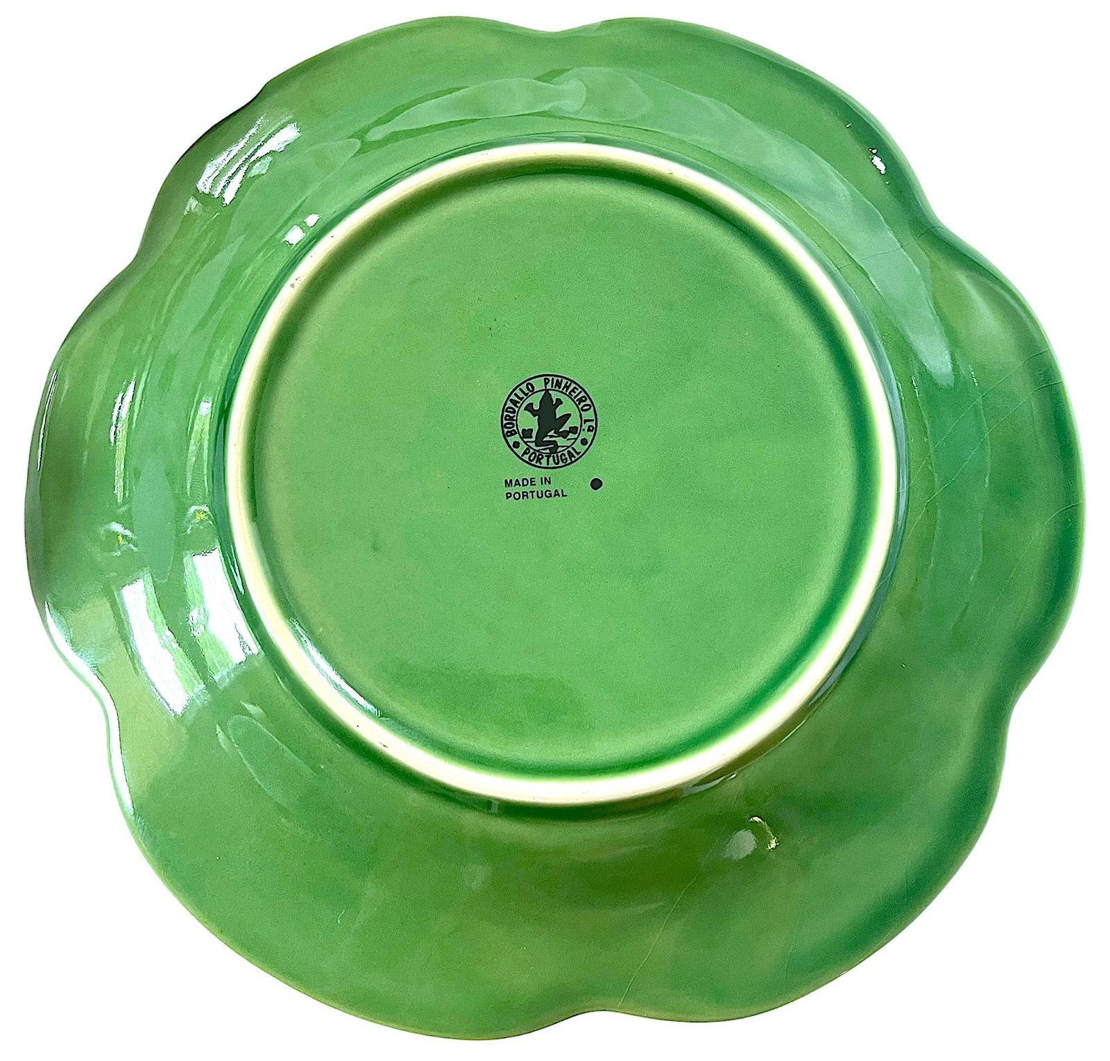 Set of 2 New Green Bordallo Pinheiro Discontinued 9" Cabbage Luncheon Plates After Dodie Thayer - 4