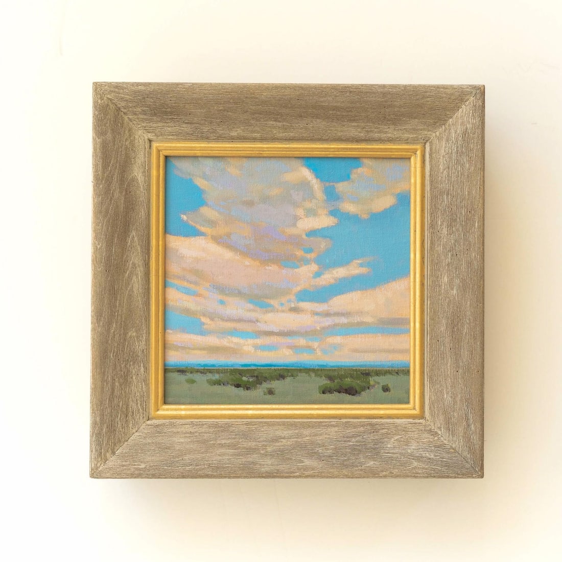 View From Hess by Michael Magrin | Oil On Linen Landscape with clouds and horizon. - 2