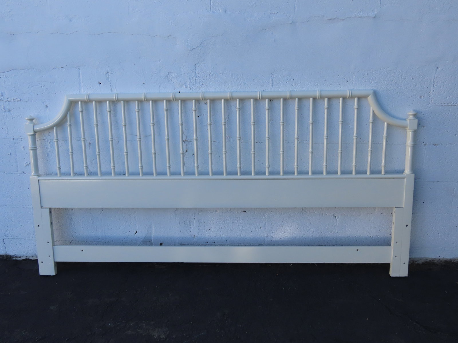 Thomasville Hollywood Regency Faux Bamboo Painted King Size Headboard 6643 - 10
