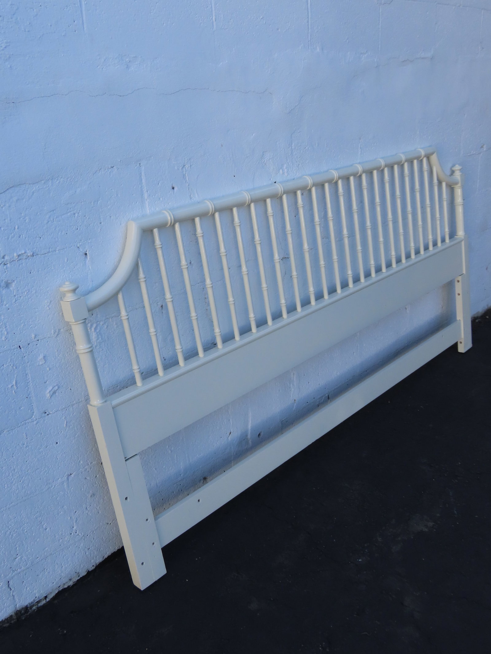 Thomasville Hollywood Regency Faux Bamboo Painted King Size Headboard 6643 - 13