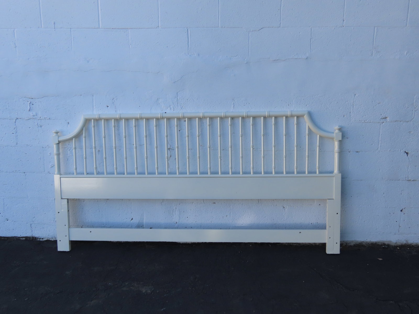 Thomasville Hollywood Regency Faux Bamboo Painted King Size Headboard 6643 - 15