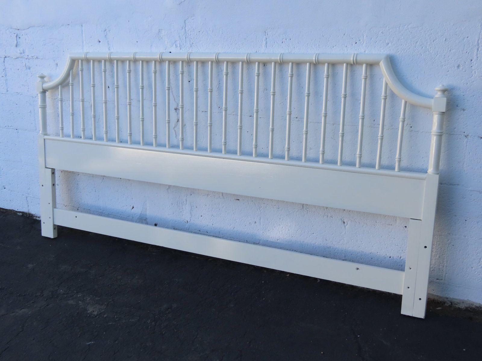 Thomasville Hollywood Regency Faux Bamboo Painted King Size Headboard 6643 - 3